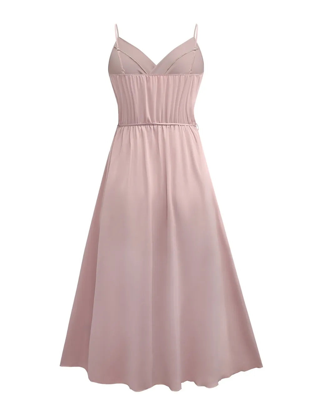 V-Neck Front Slit Dress