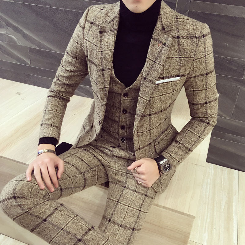 Slim British 3-Piece Casual Suit