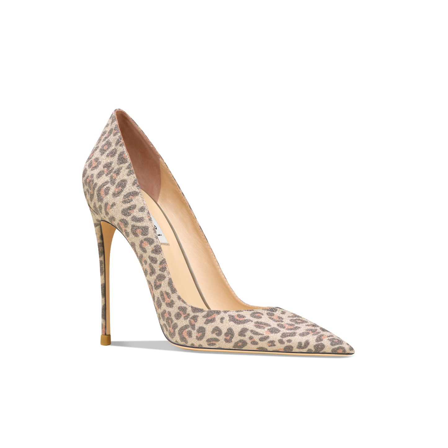 Leather Leopard Print High Heels