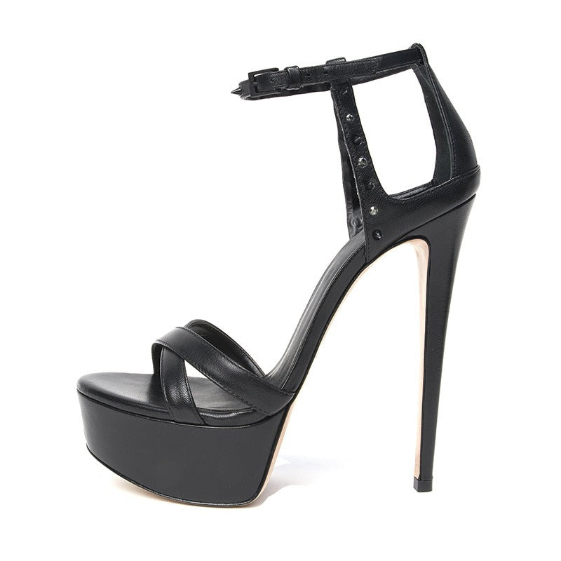 Ultra High Platform Rivet High Heels