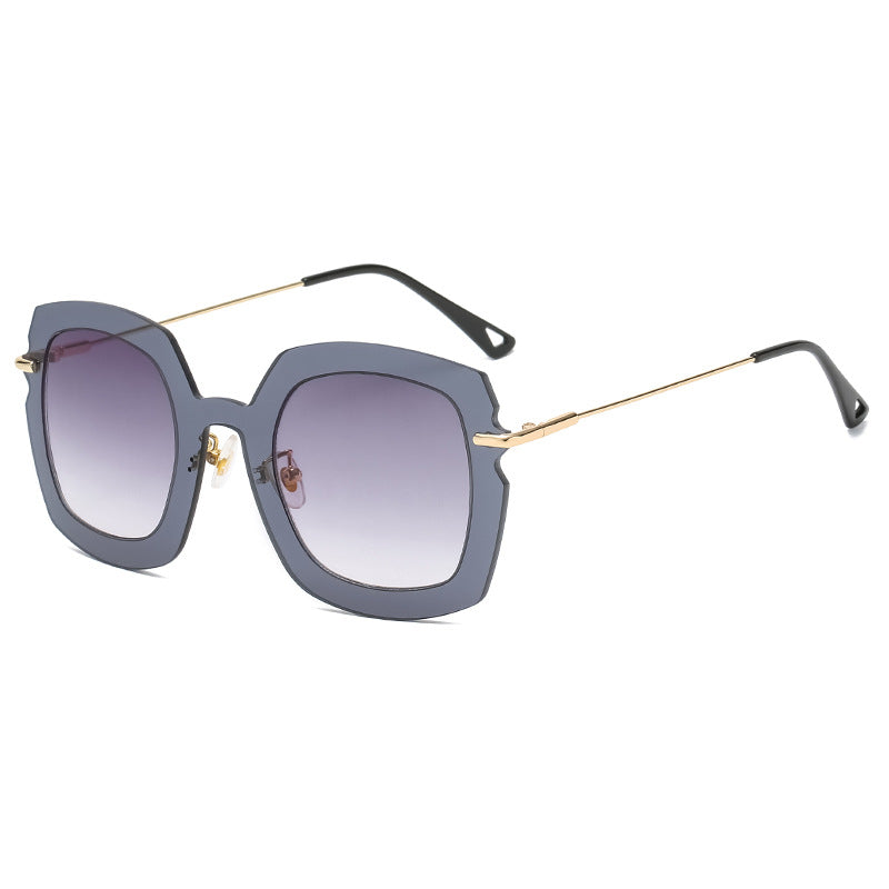 Large Frame Square Gradient Sunglasses