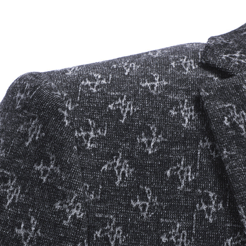 Two-Button Cross Stitch Slim Fit Blazer