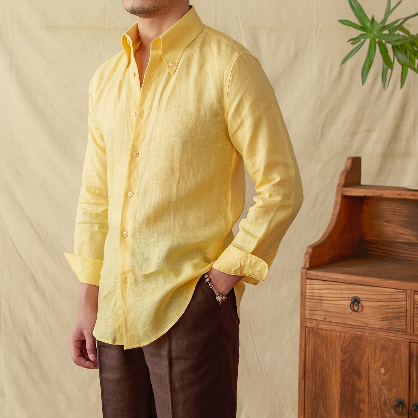 Linen Long Sleeve Button Down