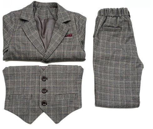 Checkered Three-Piece Suit