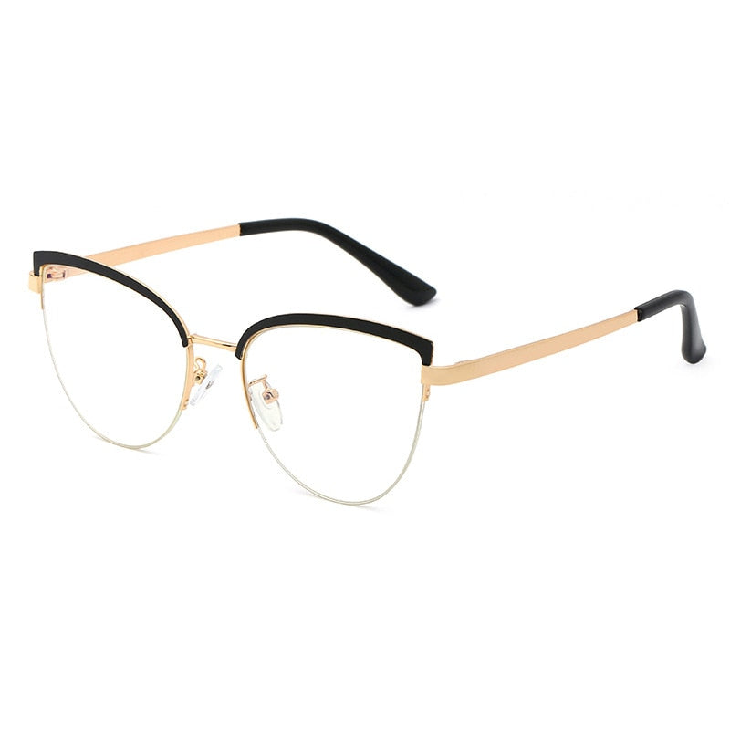 Vintage Cat Eye Anti-blue Light Metal Glasses