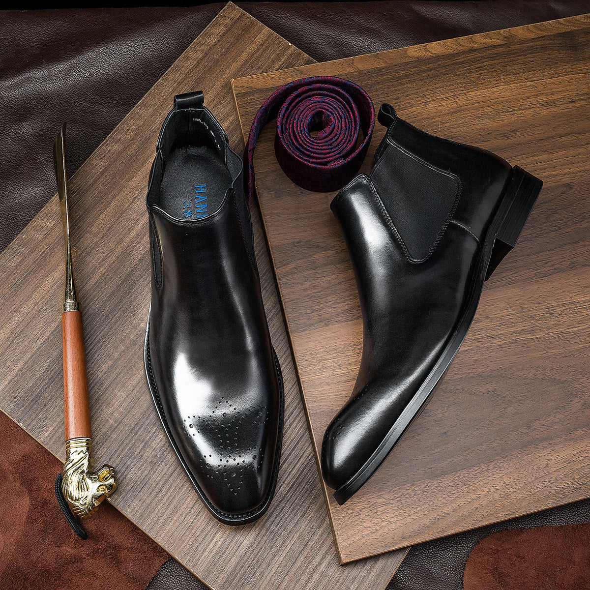 High Top Square Head Martin Boots