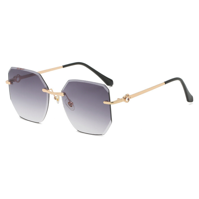 Rimless Cut Edge Sunglasses