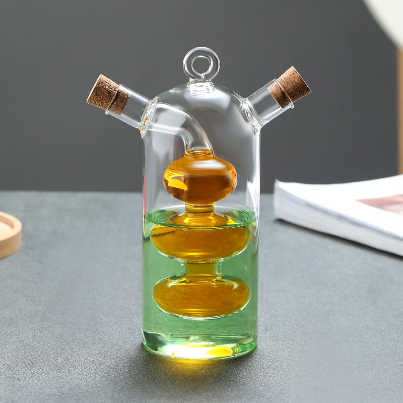 Double-layer 2-in-1 Glass Bottles - Oil, Vinegar, Sauce Bottles