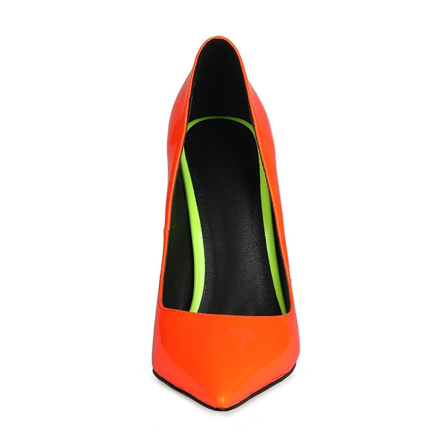 Pointed Patent Leather High Heels