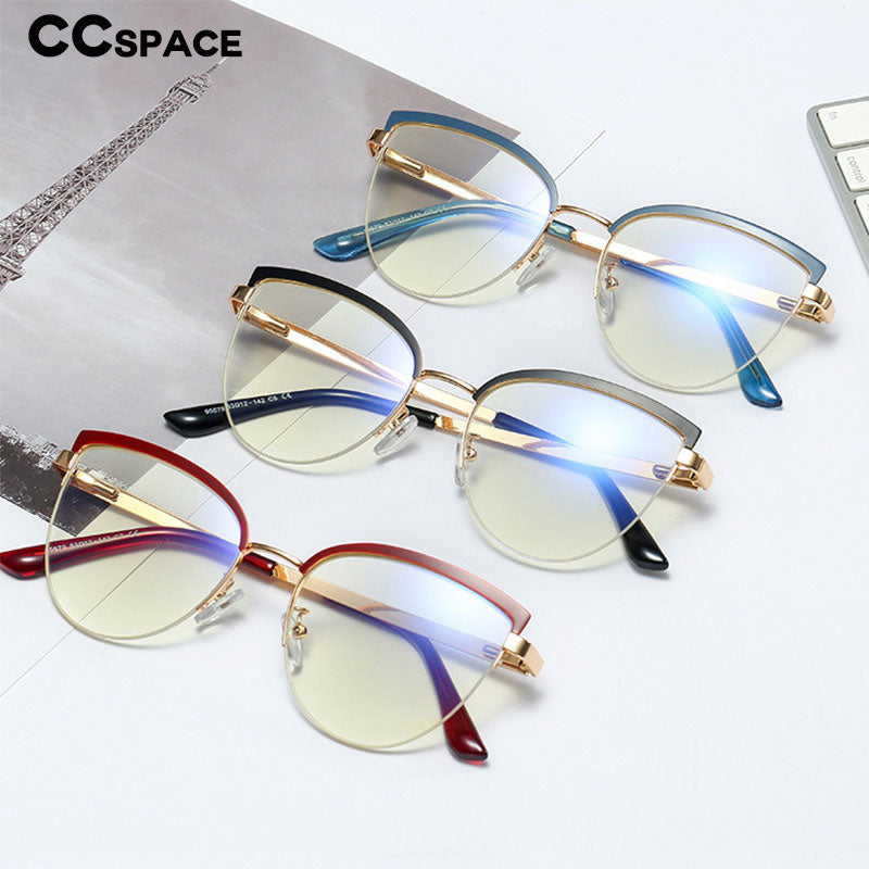Vintage Cat Eye Anti-blue Light Metal Glasses
