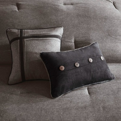 Faux Suede Comforter 7 Piece Set