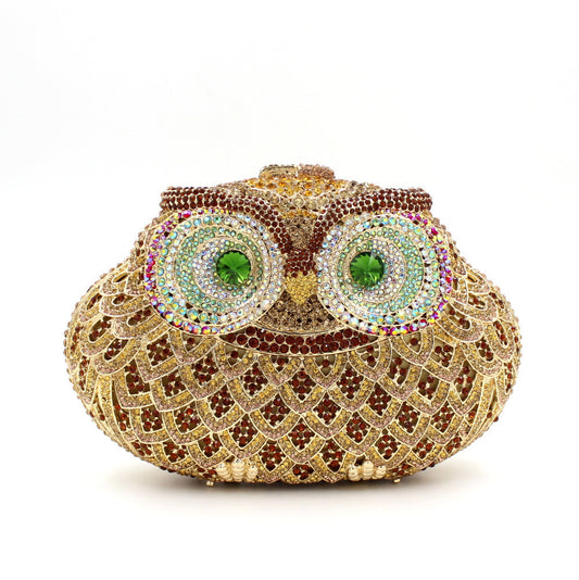 Colored Diamonds Owl Dinner Clutch