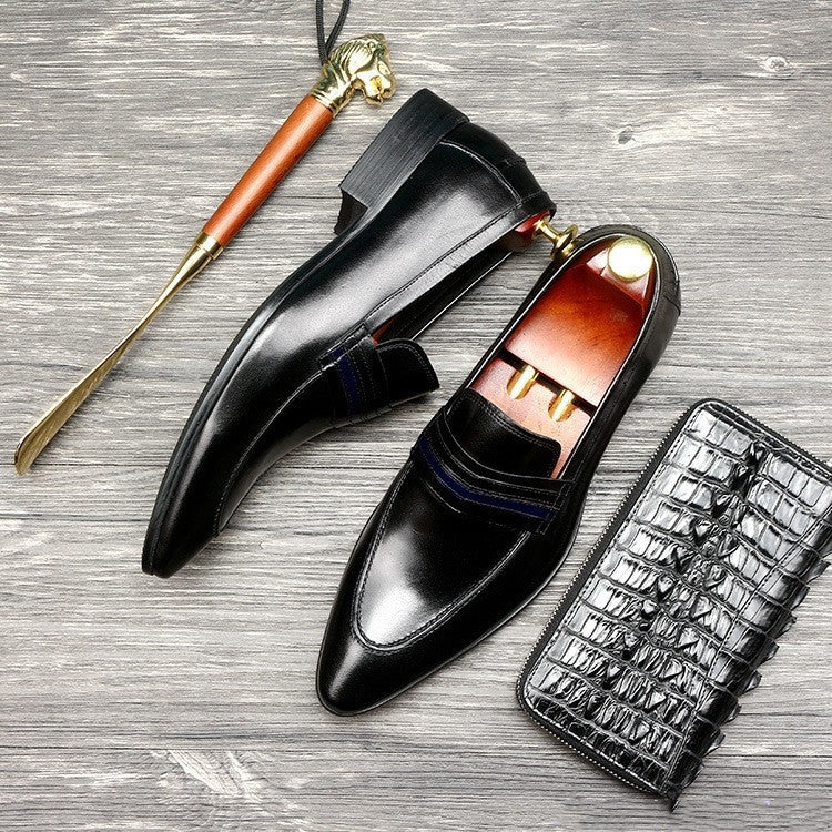 Genuine Leather Shallow Mouth Dress Shoes