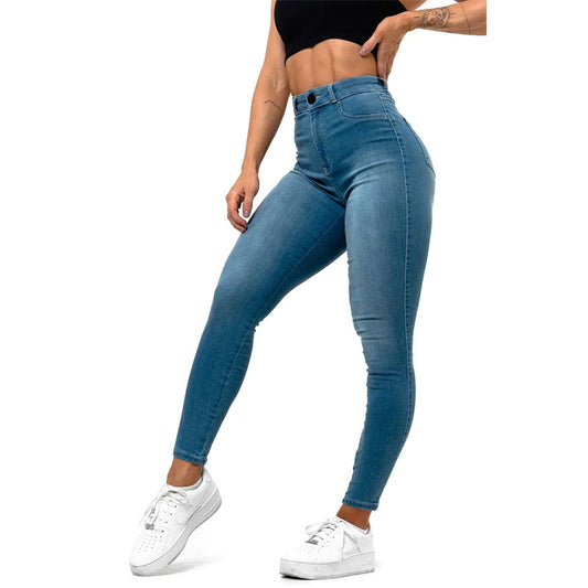 High Waist Elastic Hip Lift Denim Skinny Jeans