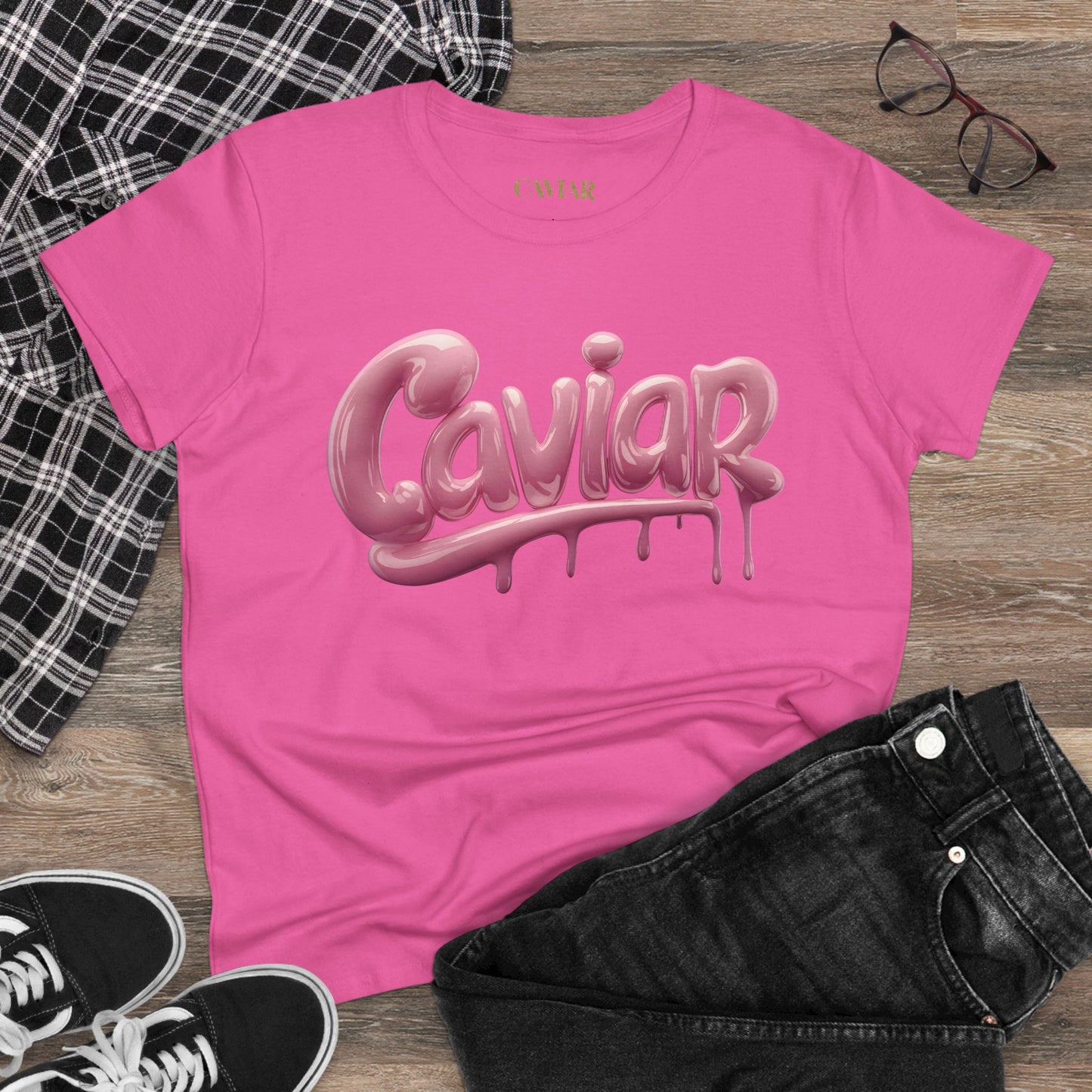 CAVIAR Pink Bubble Drip Tee