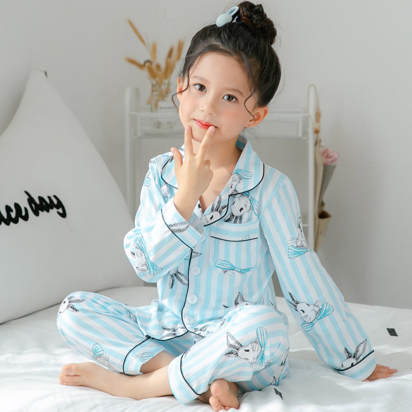 Cotton Girls Pajamas Sets