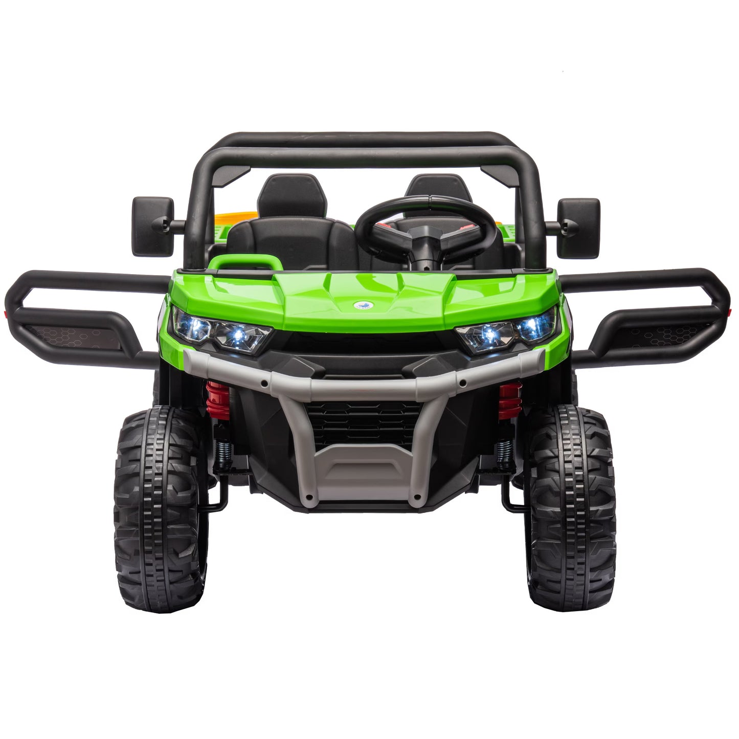 24V Ride On Dump Truck - 2 Seater Kids UTV with Electric Dump Bed - Green