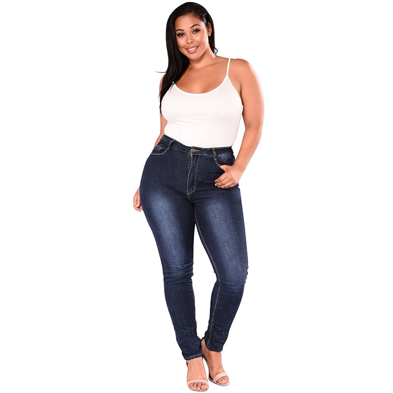 High Waist Skinny Jeans - Plus Size