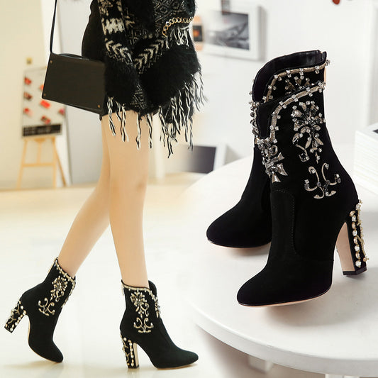 Beaded Embroidered Boots