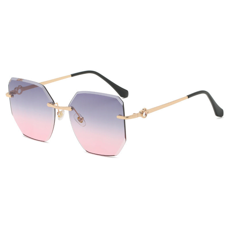 Rimless Cut Edge Sunglasses
