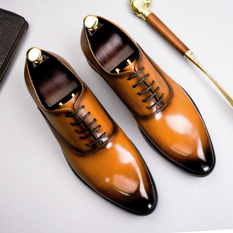 Leather Lace -Up Oxford Dress Shoes