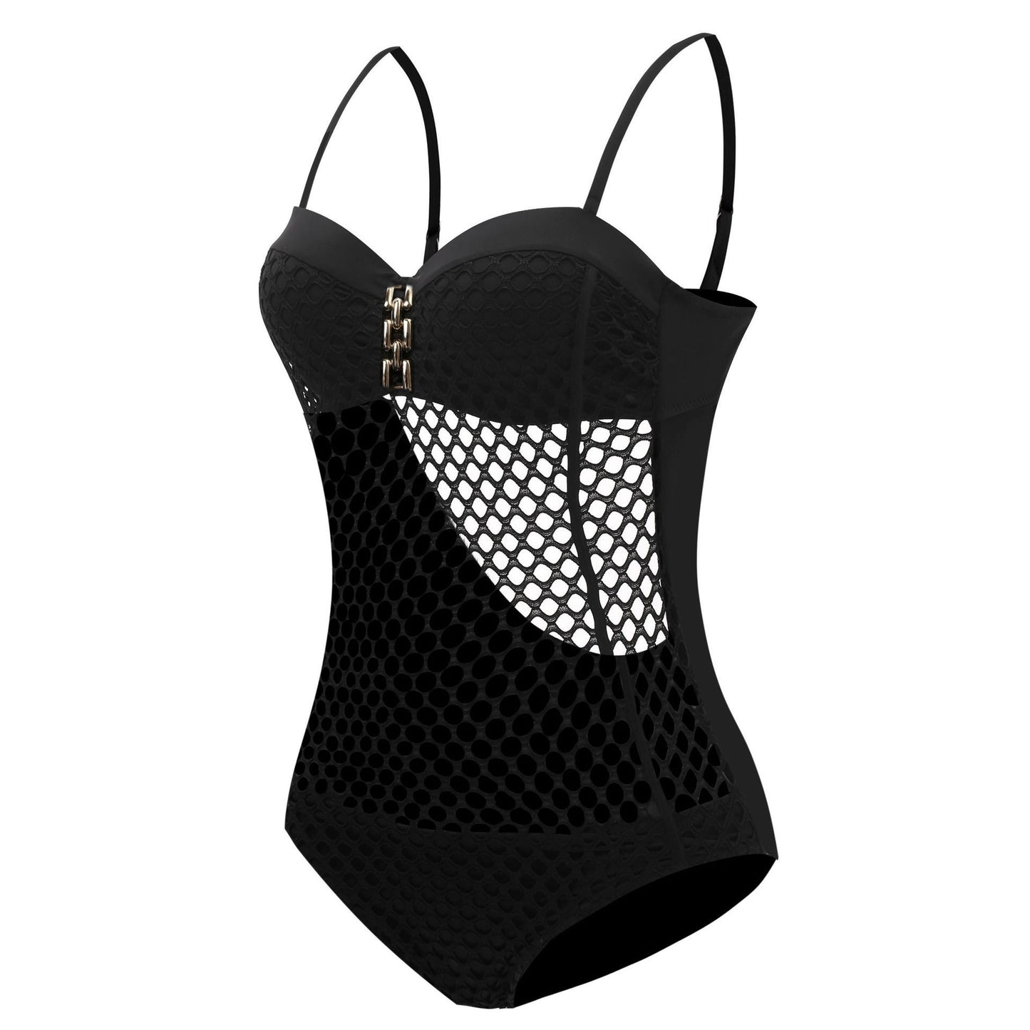 Push Up Mesh Sheer One-Piece Swimsuit