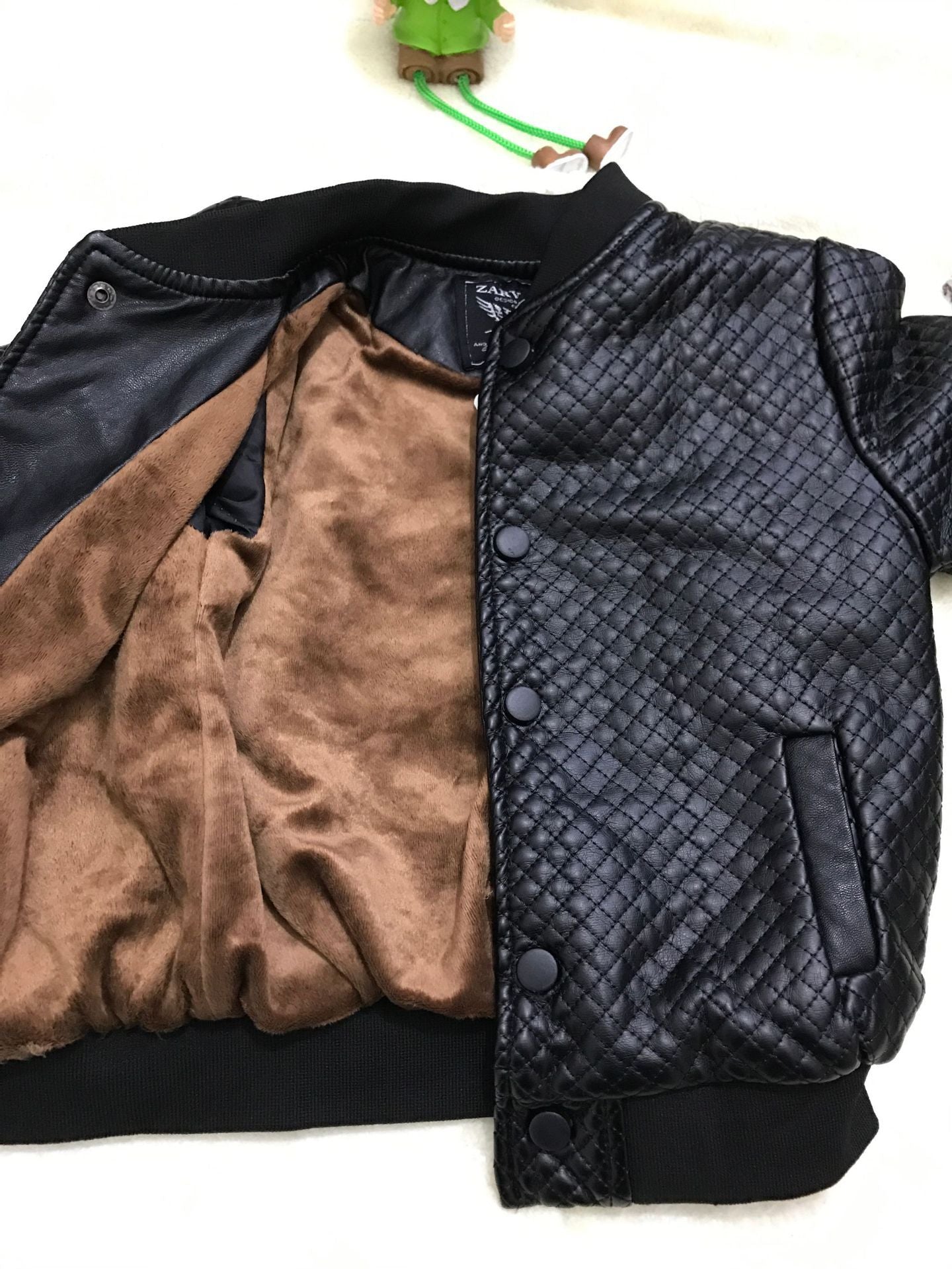 Faux Leather Baby PU Jacket