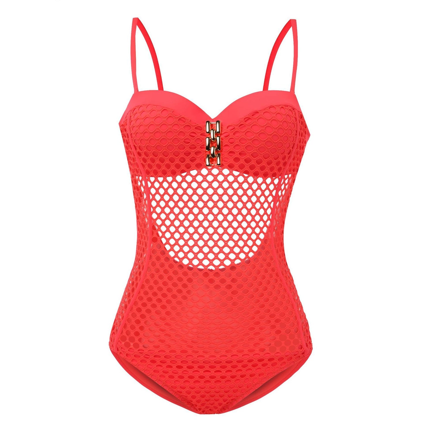 Push Up Mesh Sheer One-Piece Swimsuit