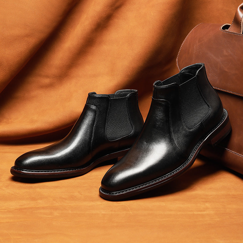 Genuine Leather Ankle High Martin Boots