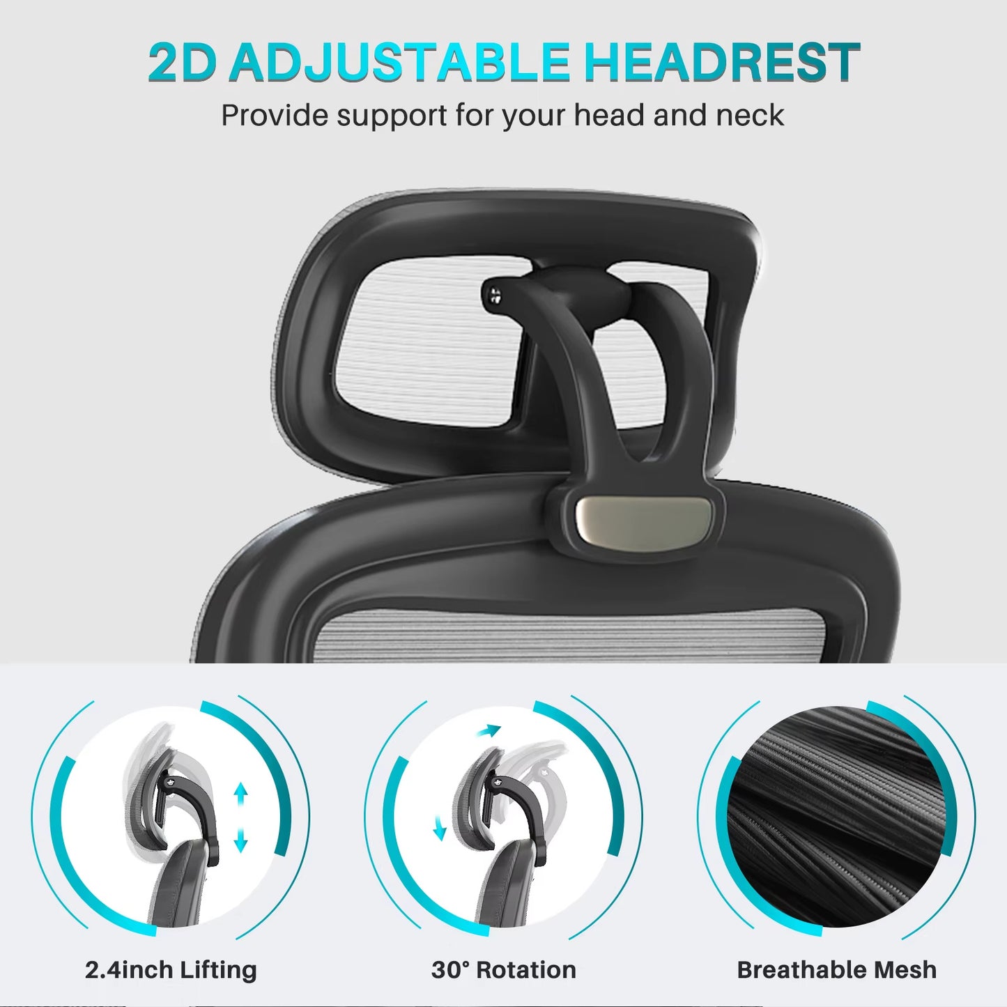 Ergonomic Black Swivel Office Chair High Back Mesh Executive Chair