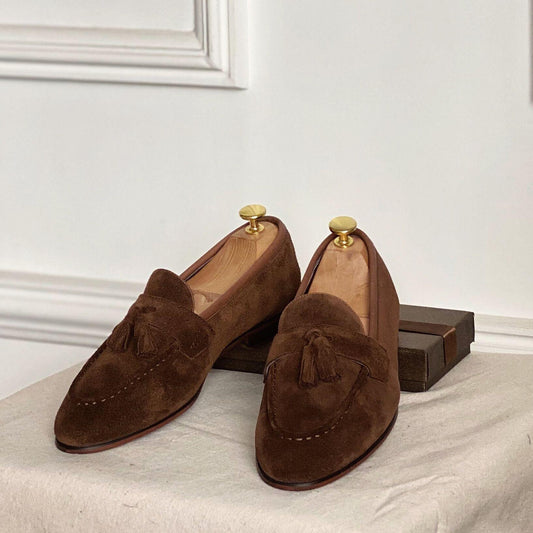 Suede Oxford Tassle Loafers