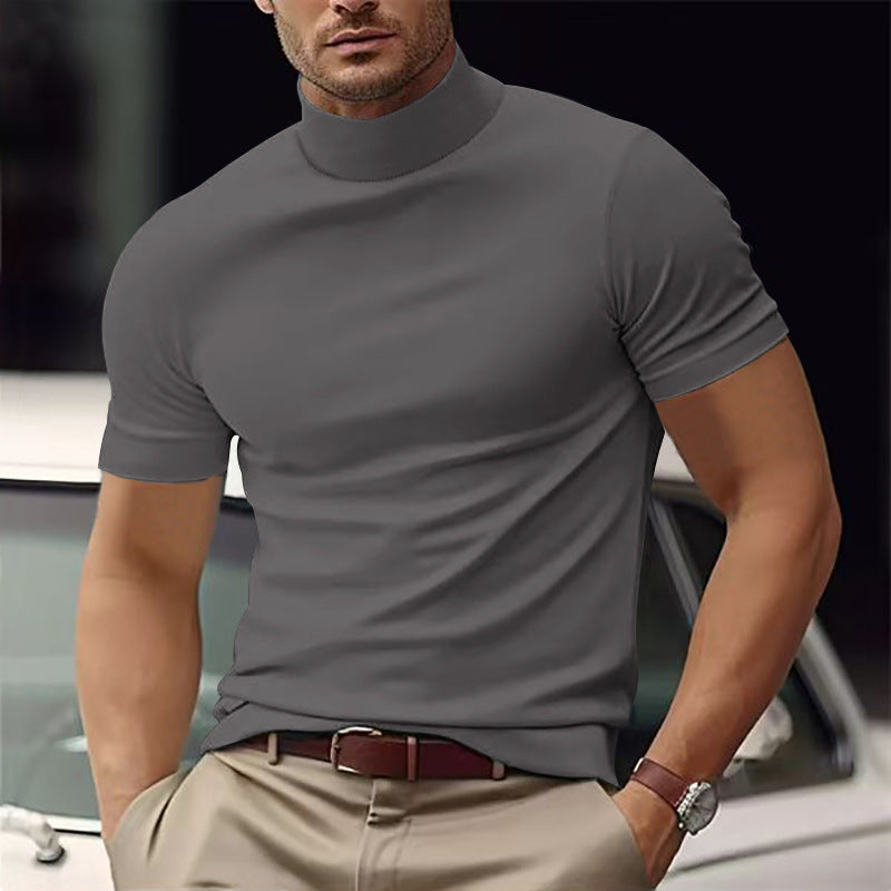 Solid Color Thick Collar Shirt