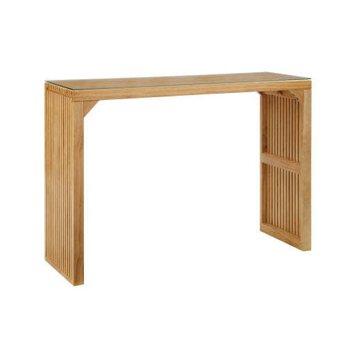 Pine Dining Bench And Table - Tempered Glass Included
