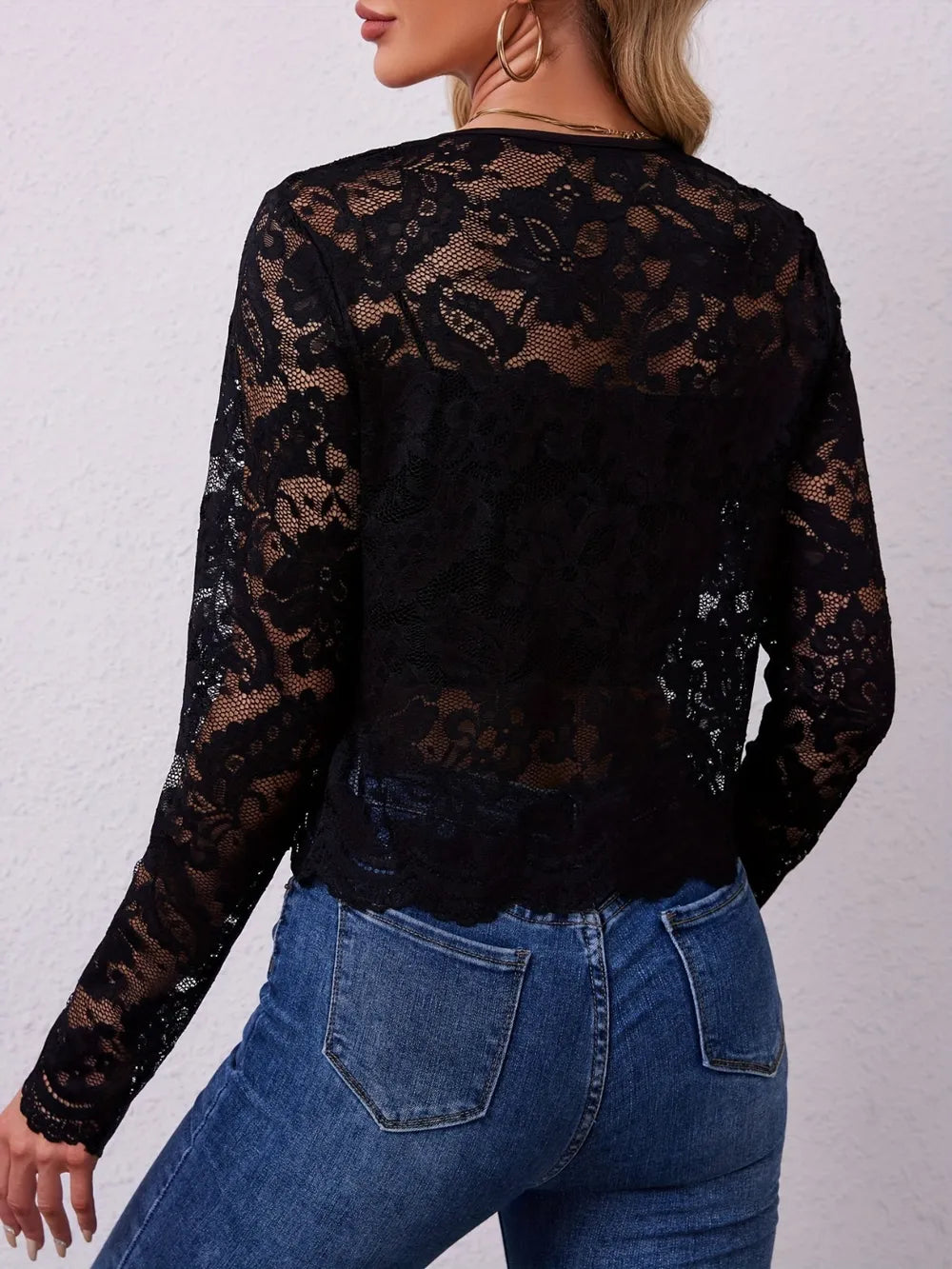 Lace See Through Jacket