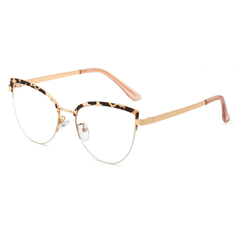 Vintage Cat Eye Anti-blue Light Metal Glasses