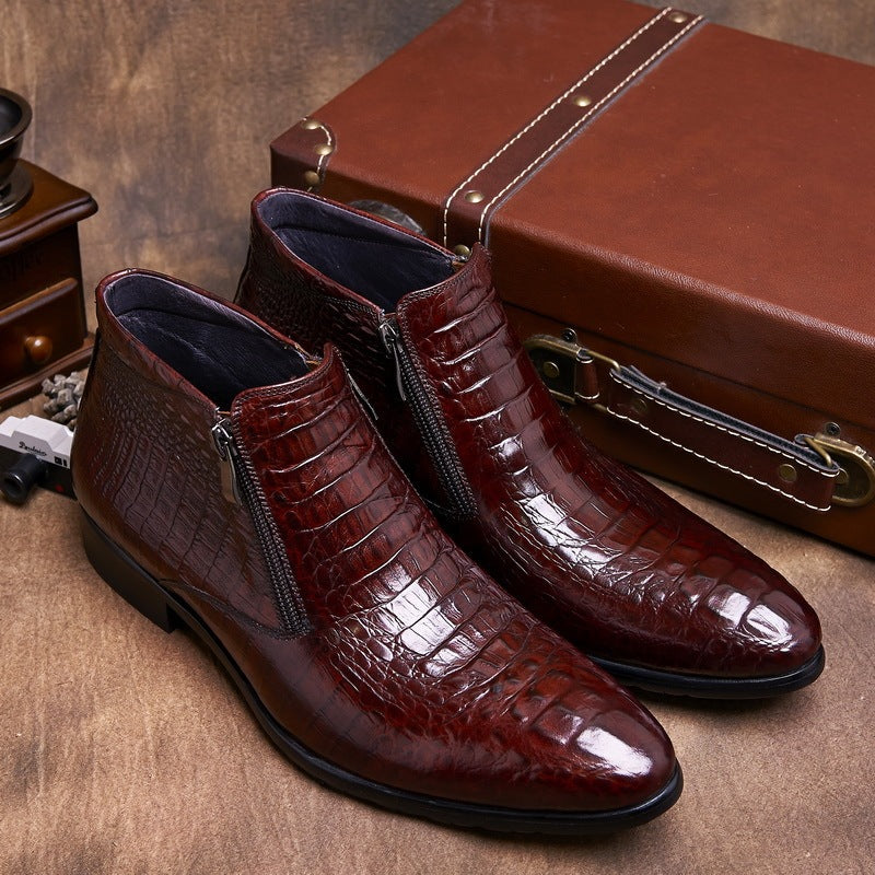 High-Top Formal Business Leather Boots