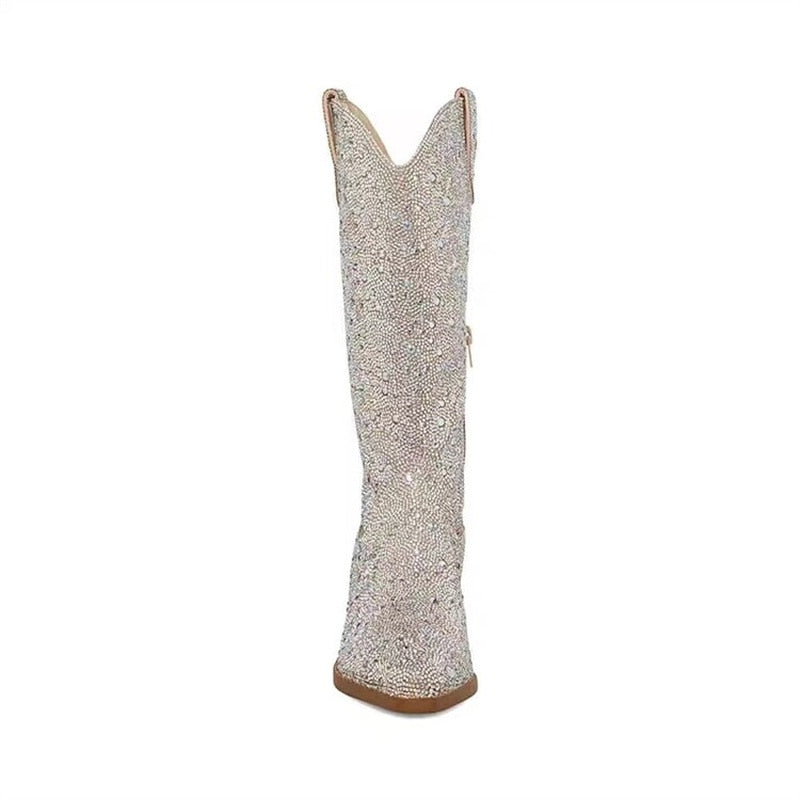 Rhinestone Pointed Toe Cowboy Boots