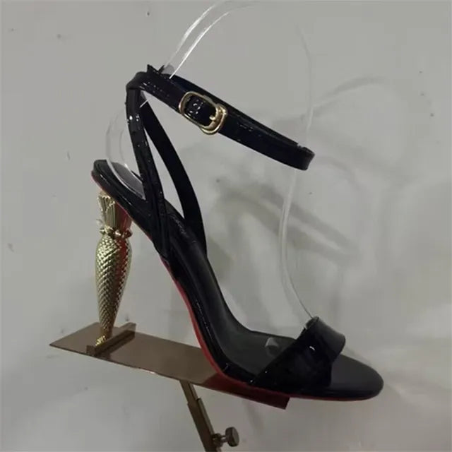 Gold Spike Lipstick High Heels