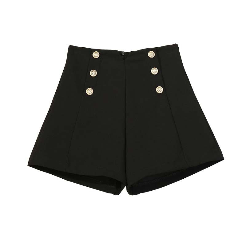 Double Breasted High Waist Shorts