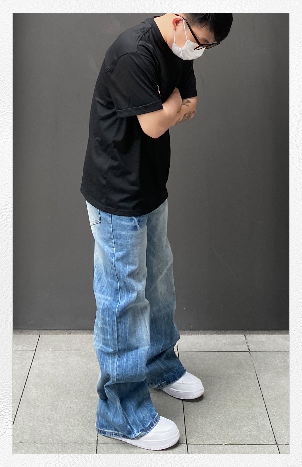 High Street Loose Straight Leg Micro Flared Jeans