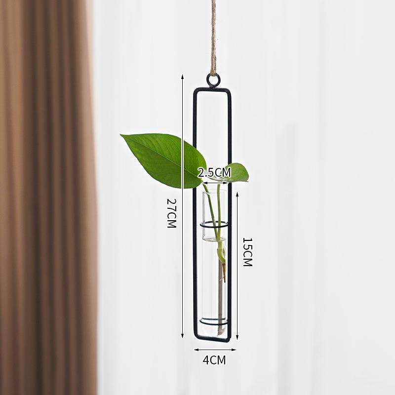 Scandinavian-Style Hanging Glass Hydroponic Vase