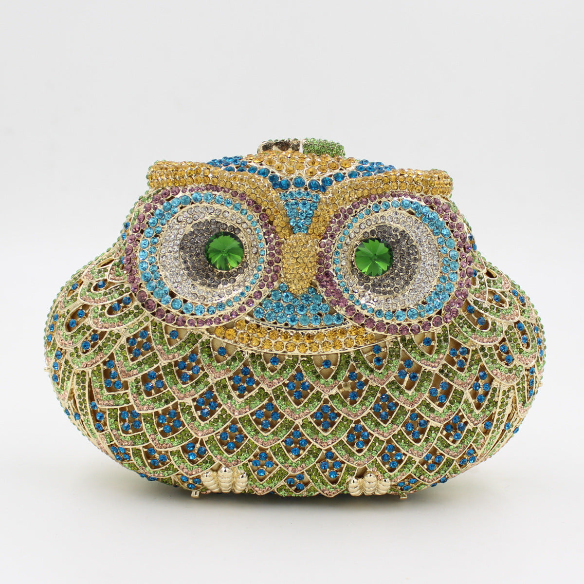 Colored Diamonds Owl Dinner Clutch