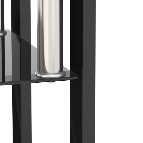 Modern Tempered Glass Tea End Table - Set Of 2