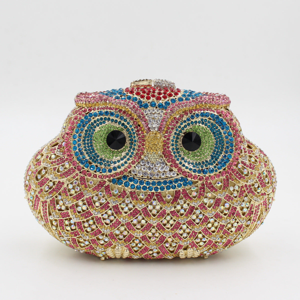 Colored Diamonds Owl Dinner Clutch