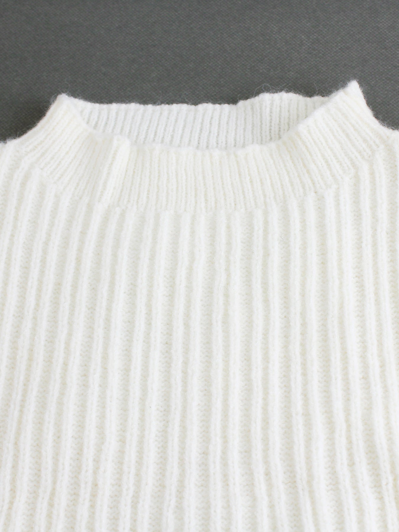 Knitted Sweater Round Neck Vest And Split Two-Piece Dress