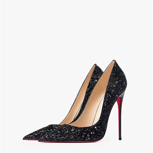 Sequins Pointed High Heels