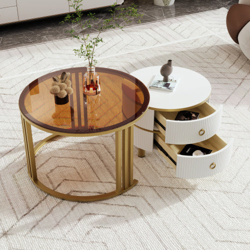 Fiberboard Dual Table Coffee Table