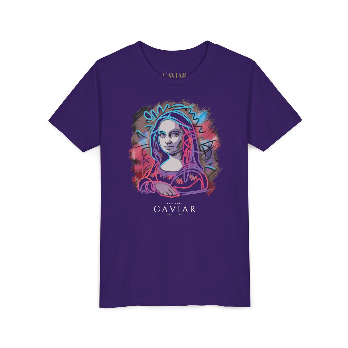 CAVIAR Scribbled Mona Lisa Girls Tee