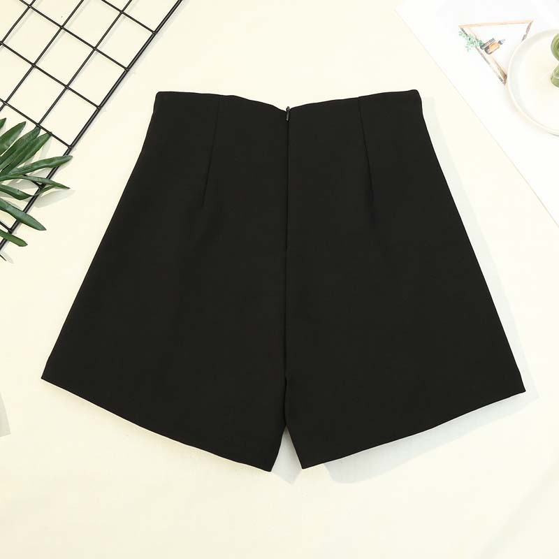 Double Breasted High Waist Shorts