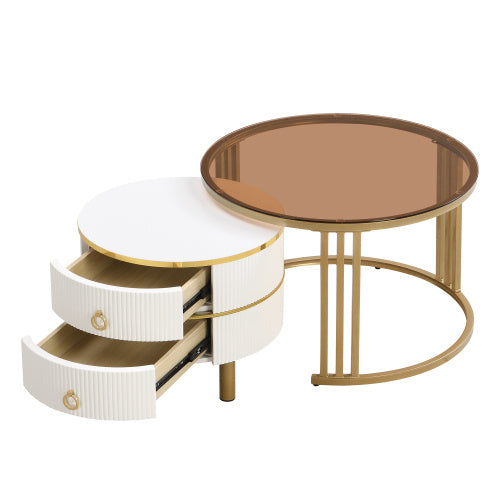 Fiberboard Dual Table Coffee Table